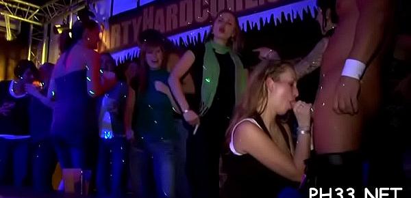  Drunk cheeks in club screwed and sucked disrobe dancers pecker